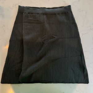 Free People Sweater Wrap Mini Skirt Green